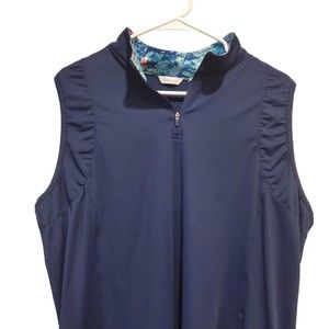 Lady Hagen Navy Sleeveless Polo